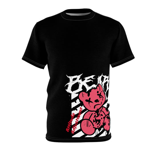 Custom Bearurban Attitude Adjustment Unisex Cut & Sew Tee  Tedddy Bear Streetwear 1 black