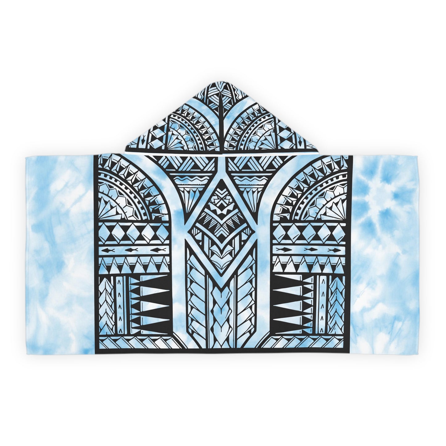 Boy's Polynesion Tribal Youth Hooded Towel 1