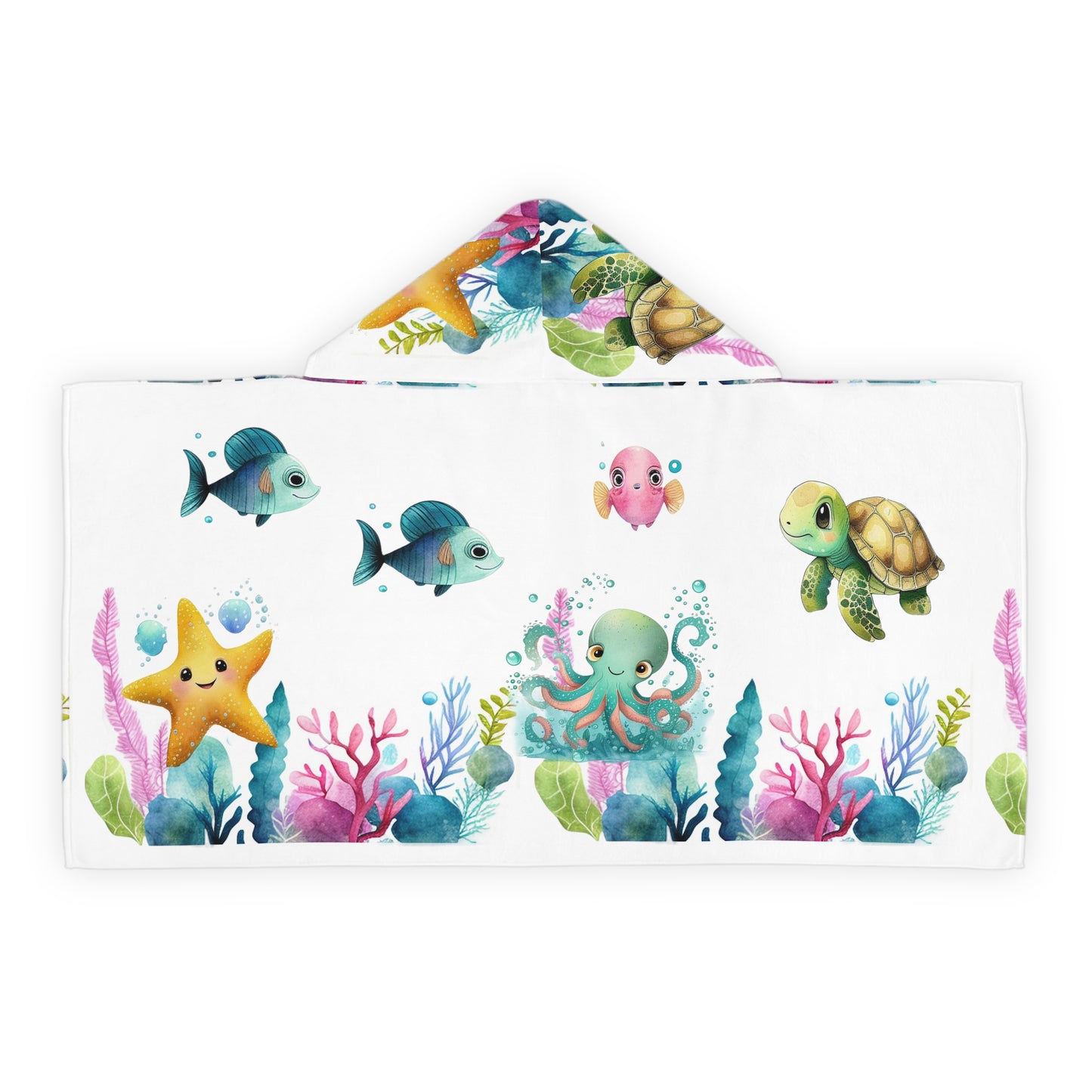 Custom Kids Under The Sea Youth Hooded Towel