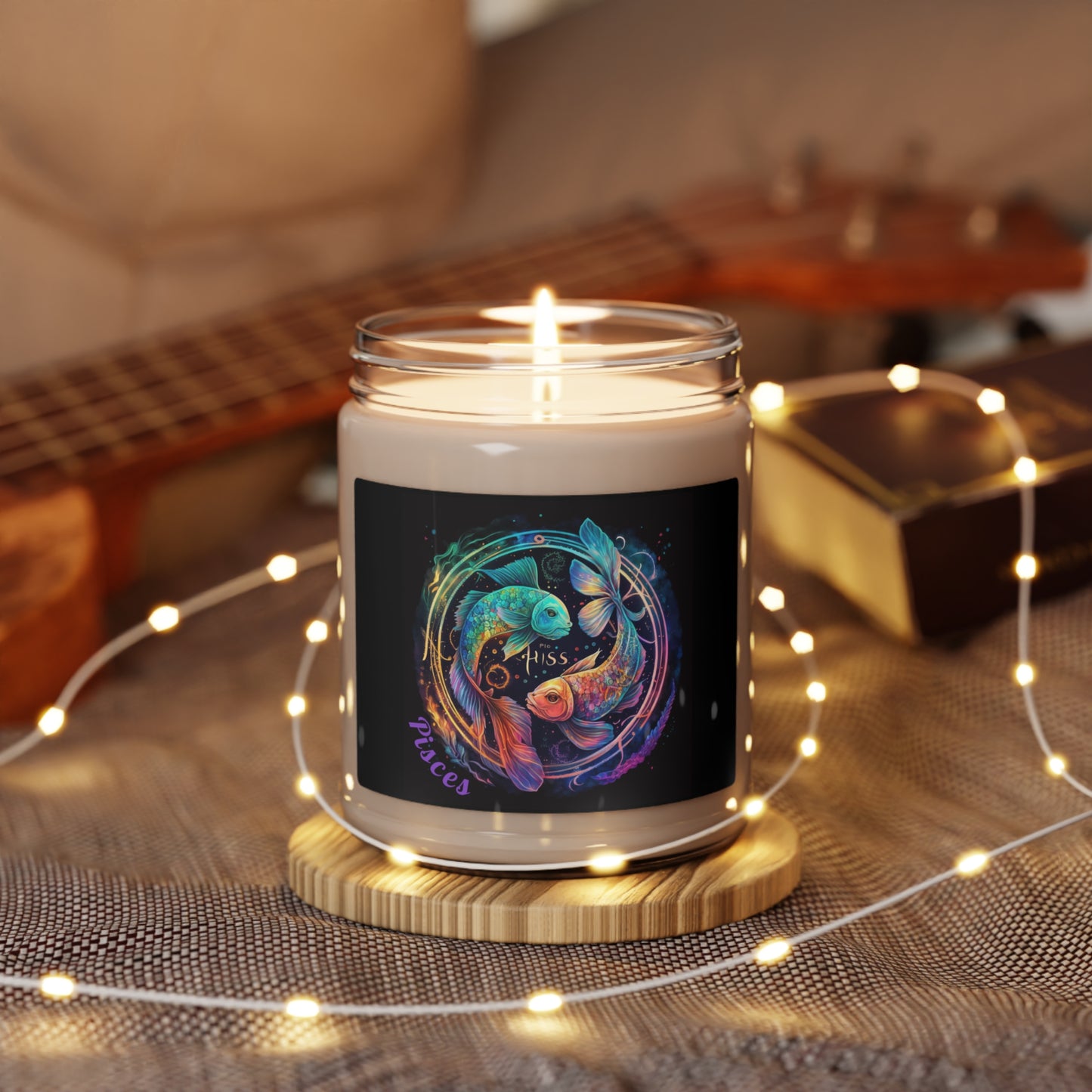 Astrology Pisces Custom Scented Soy Candle, 9oz 1