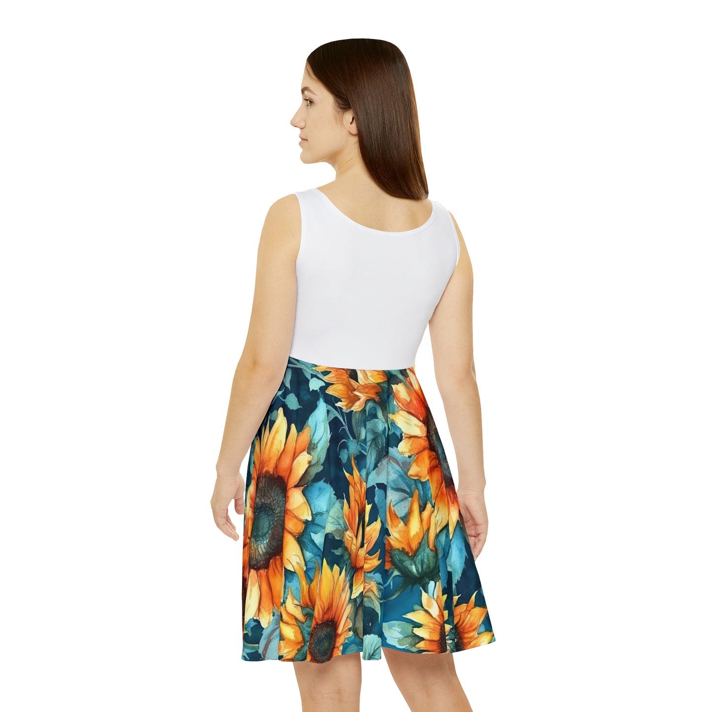 Women's Custom Sunflower Skater Dress