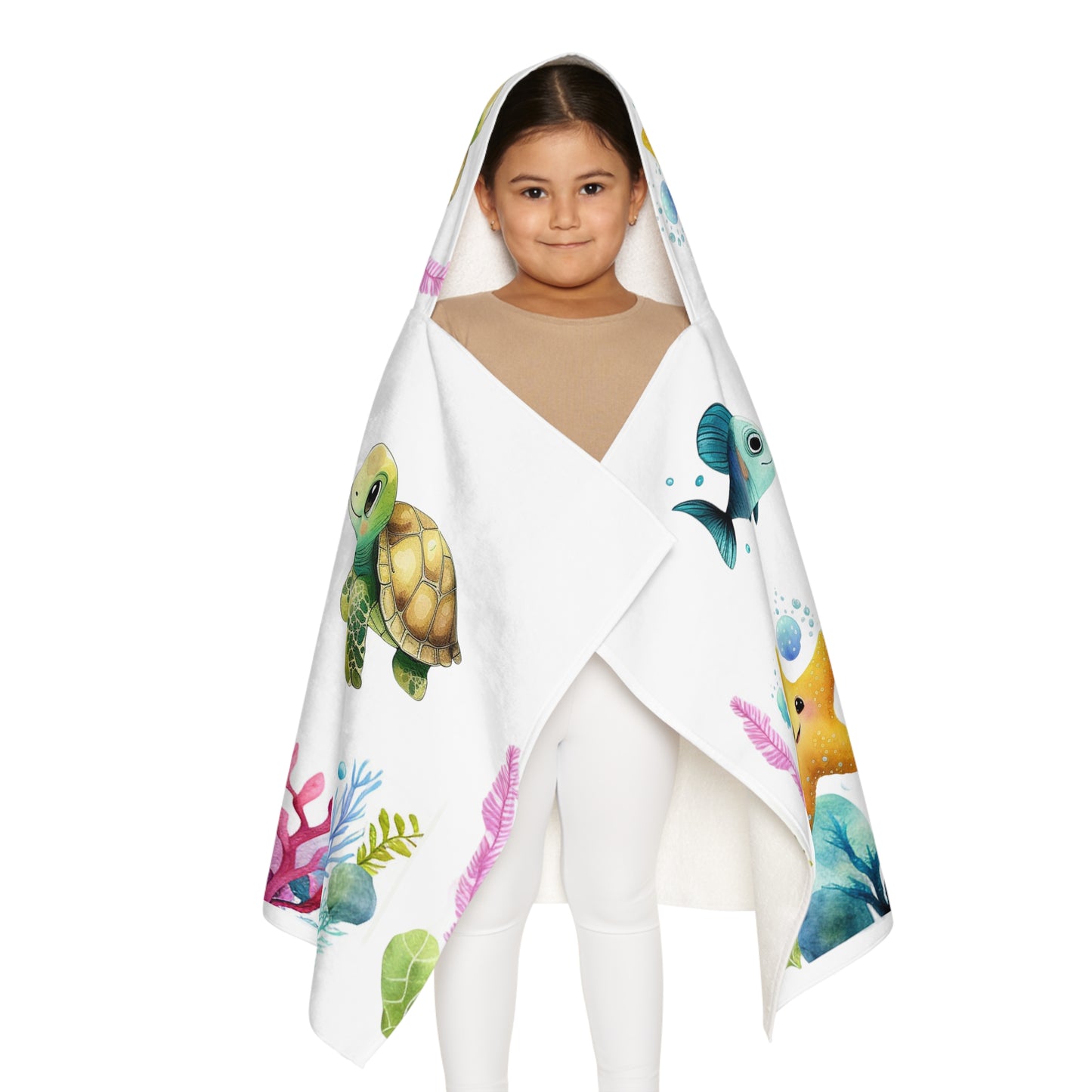 Custom Kids Under The Sea Youth Hooded Towel