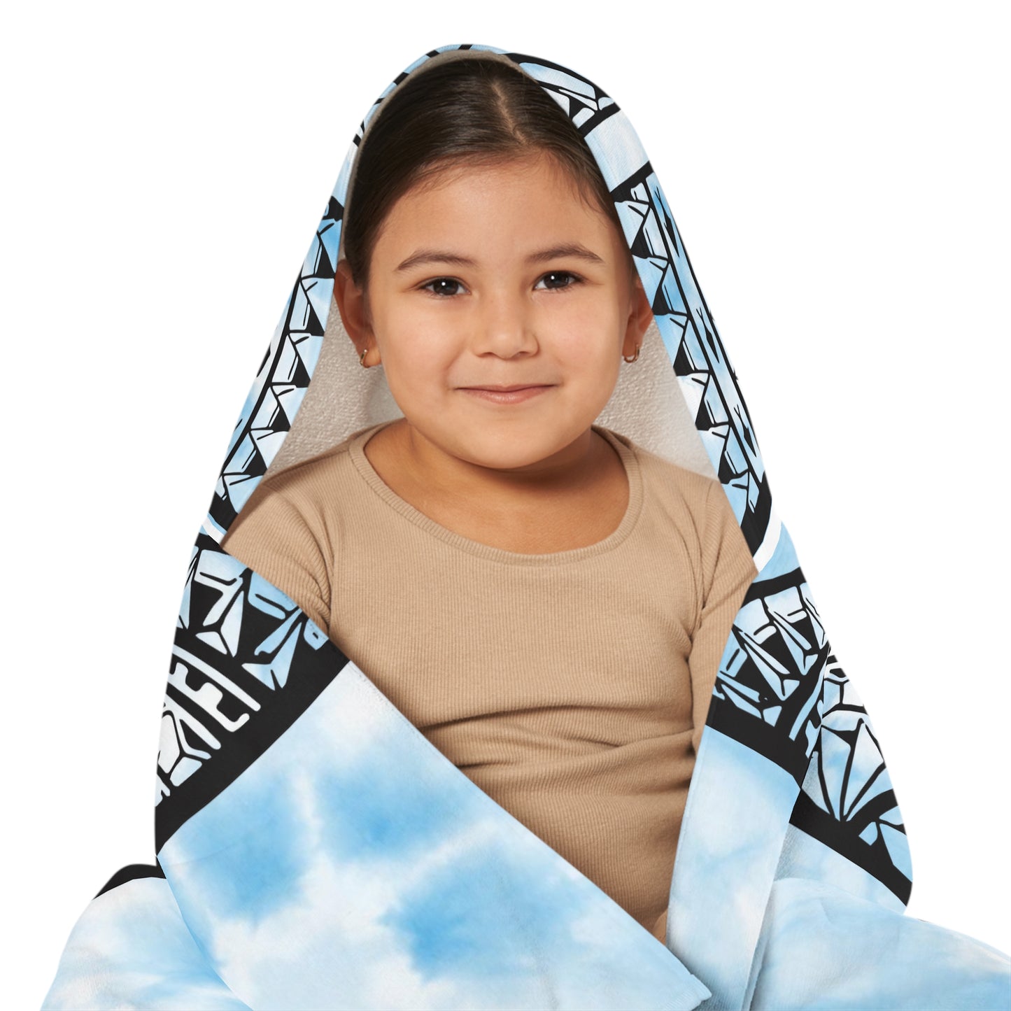 Boy's Polynesion Tribal Youth Hooded Towel 1