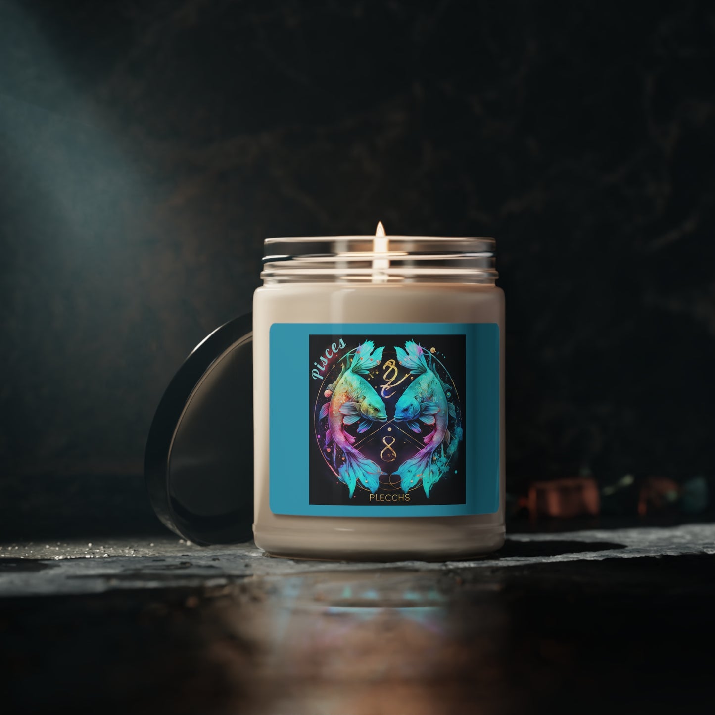 Astrology Pisces Custom Scented Soy Candle, 9oz 2