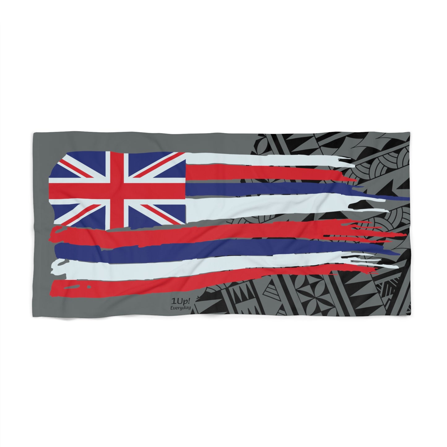 Copy of Hawaiian Flag Tribal Beach Towel 1Up! 2