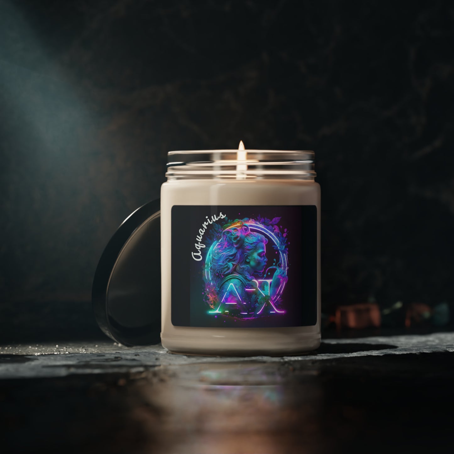 Astrology Aquarius Custom Scented Soy Candle, 9oz 2