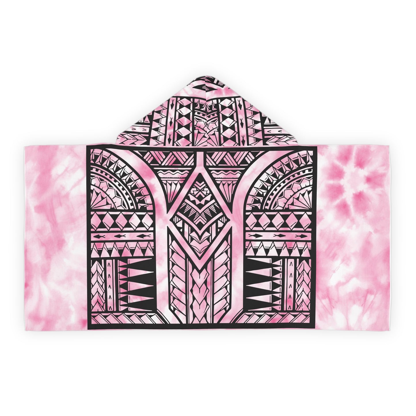 Girl Polynesian Tribal Youth Hooded Towel 1