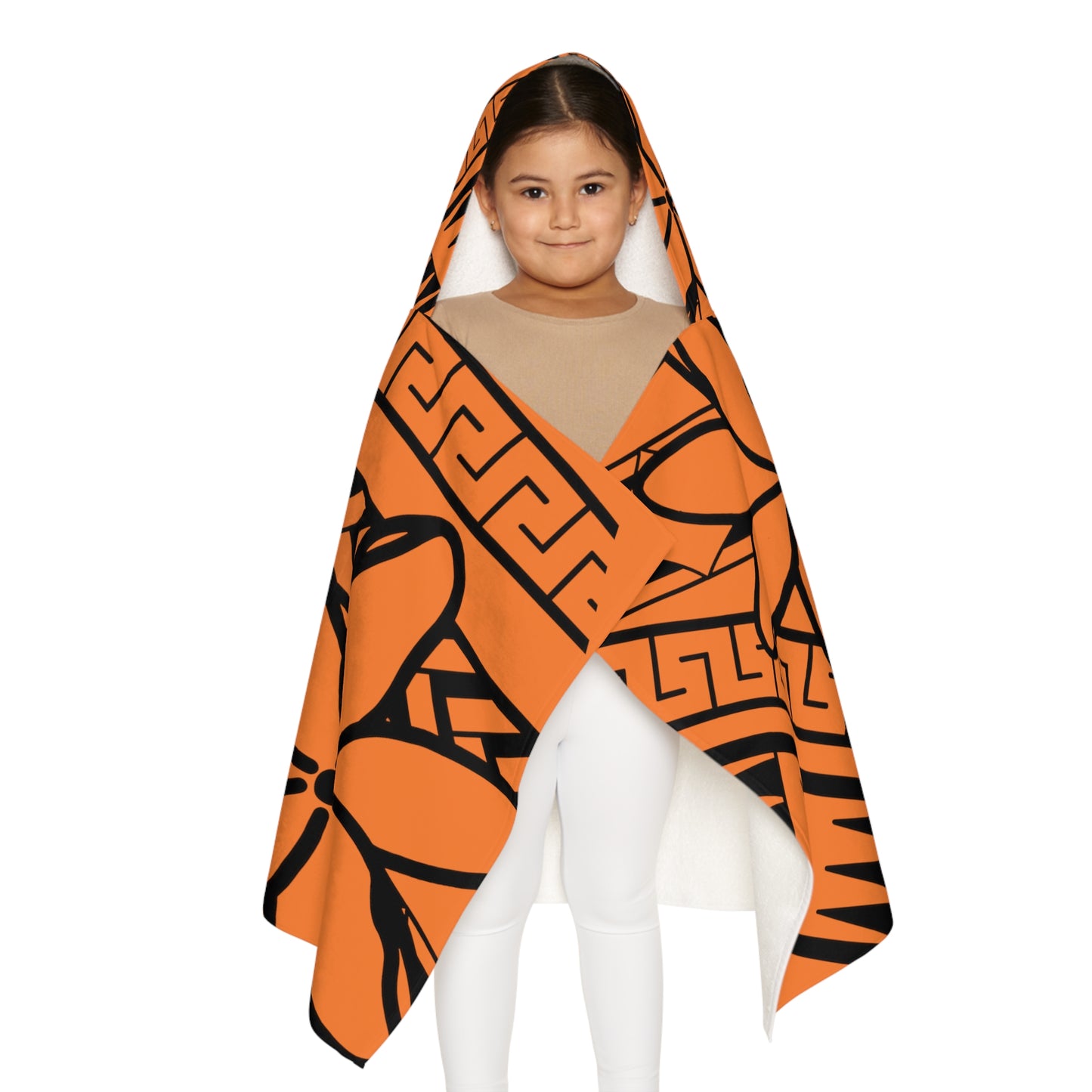 Polynesian Flower Youth Hooded Towel