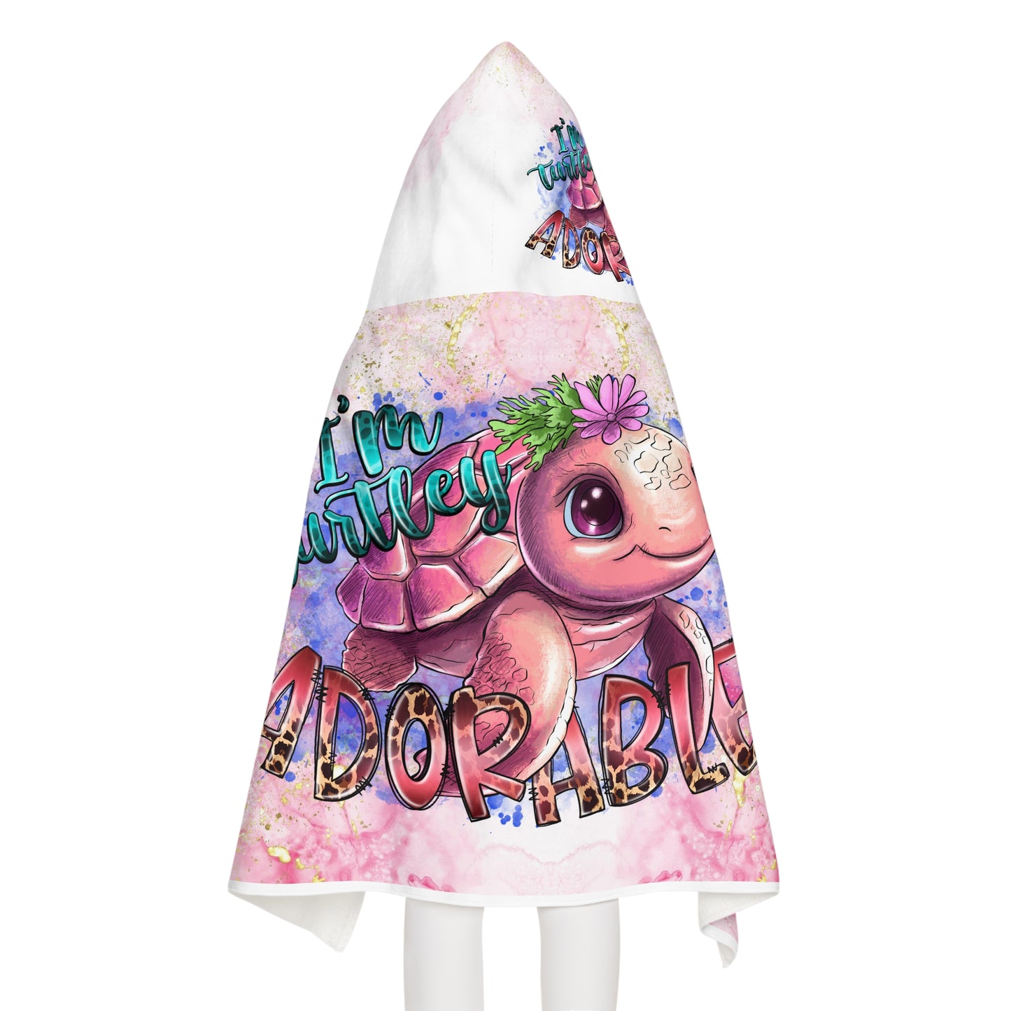 Girl's Turtle Youth Hooded Towel 1