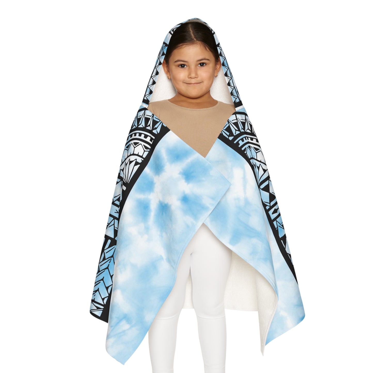 Boy's Polynesion Tribal Youth Hooded Towel 1