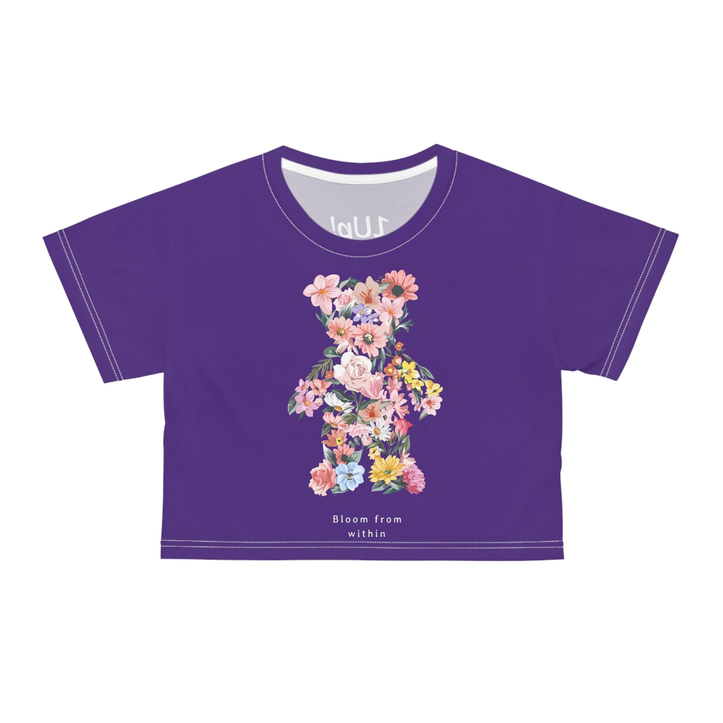 Custom Women's Bearurban Bloom From Within Crop Tee (AOP) Streetwear