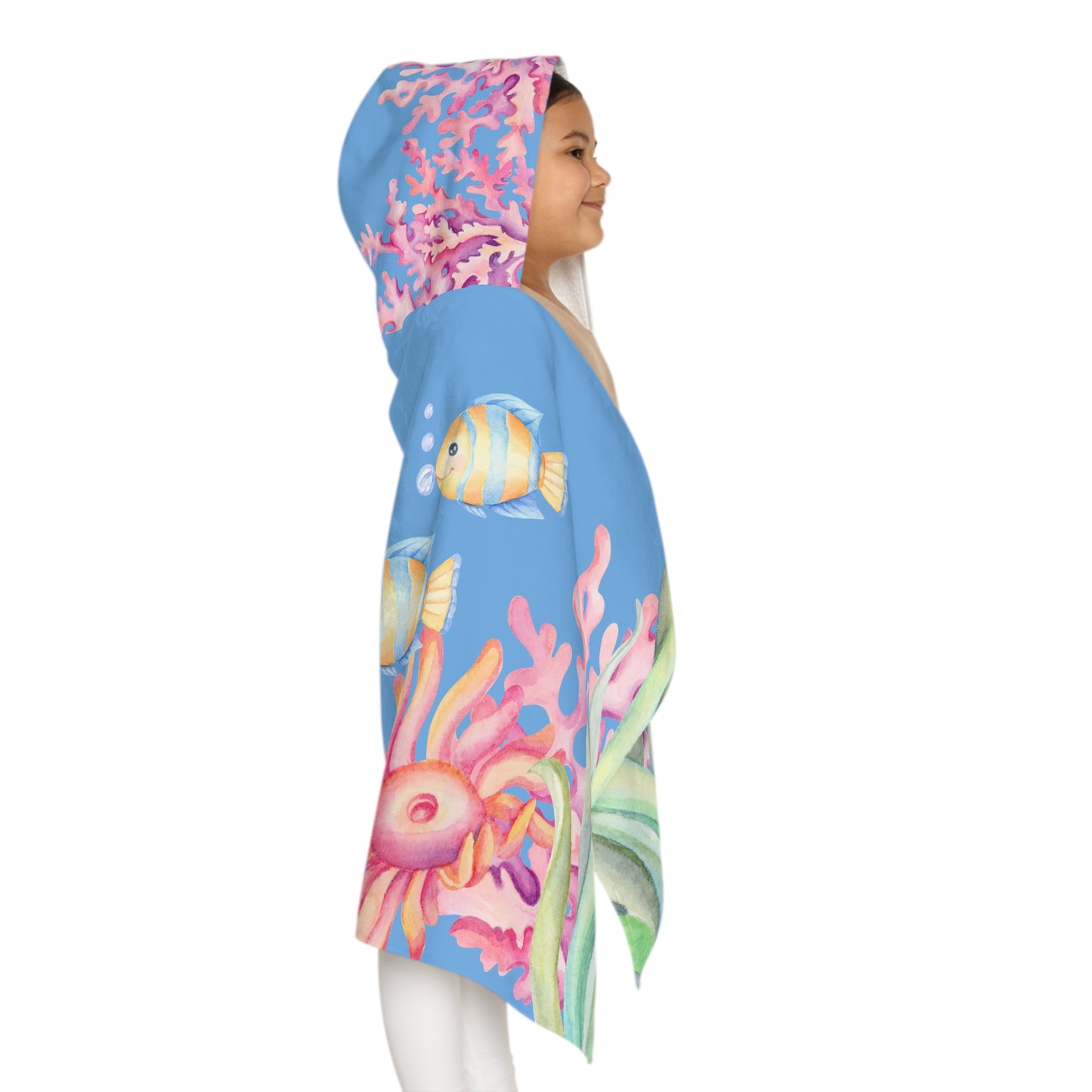 Custom under the sea Youth Hooded Towel