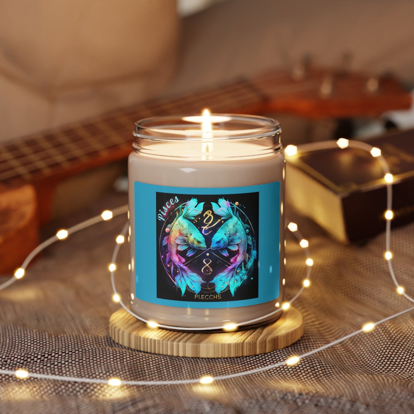 Astrology Pisces Custom Scented Soy Candle, 9oz 2