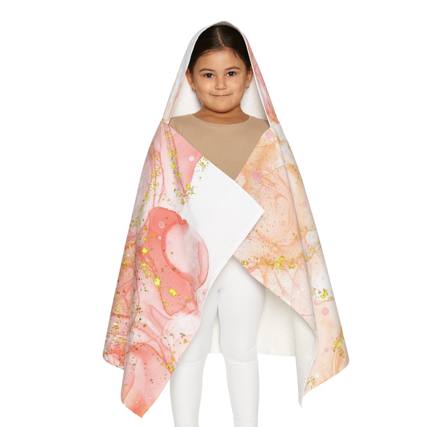 Youth Octopus Hooded Towel peach