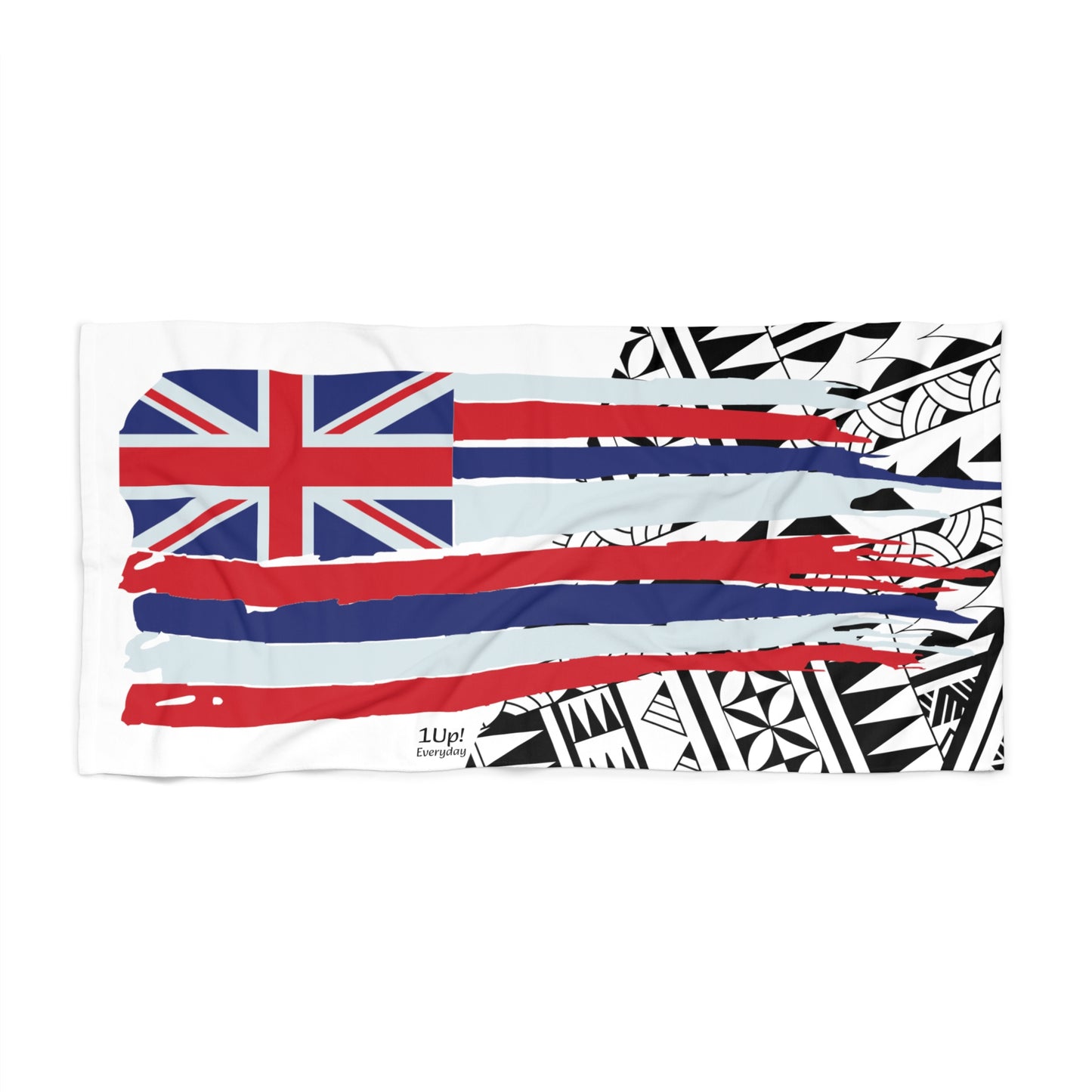 Hawaiian Flag Tribal Beach Towel 1Up! 1