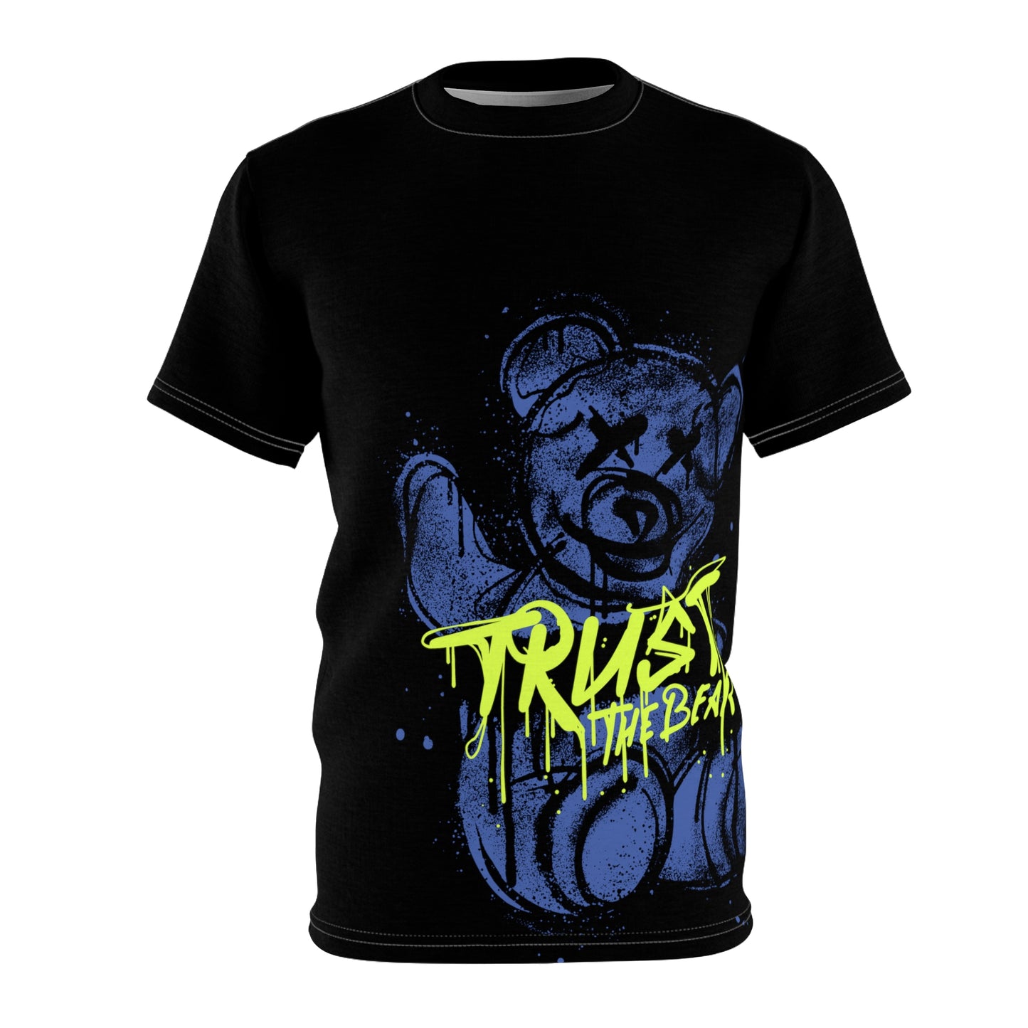 Custom Bearurban Trust the Bear Unisex Cut & Sew Tee  Tedddy Bear Streetwear 1 black