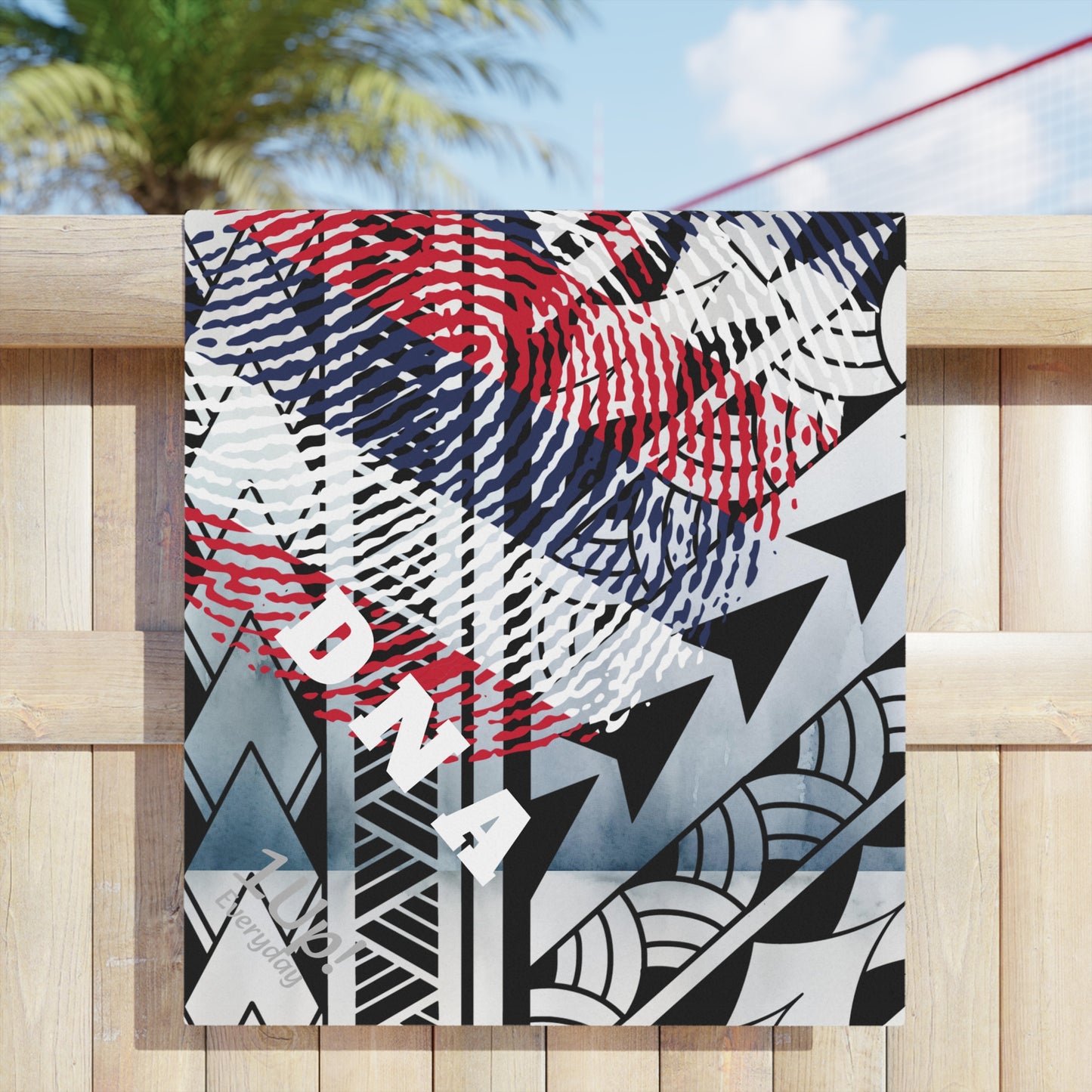 Hawaiian Flag Fingerprint Beach Towels 1Up! Everyday