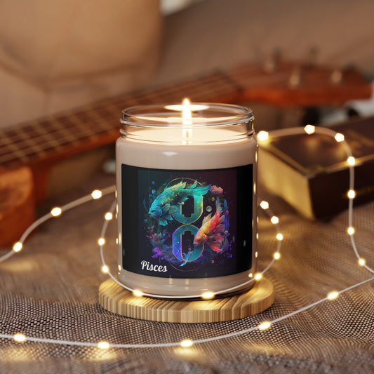 Astrology Pisces Custom Scented Soy Candle, 9oz 3