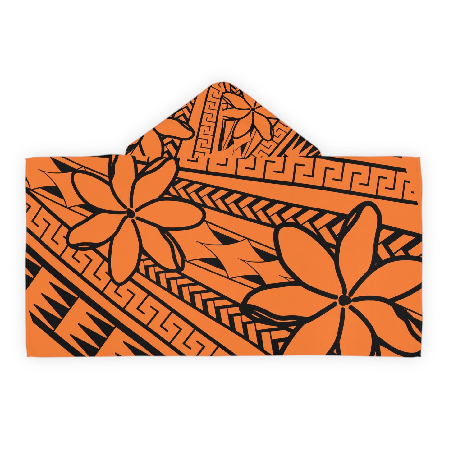 Polynesian Flower Youth Hooded Towel