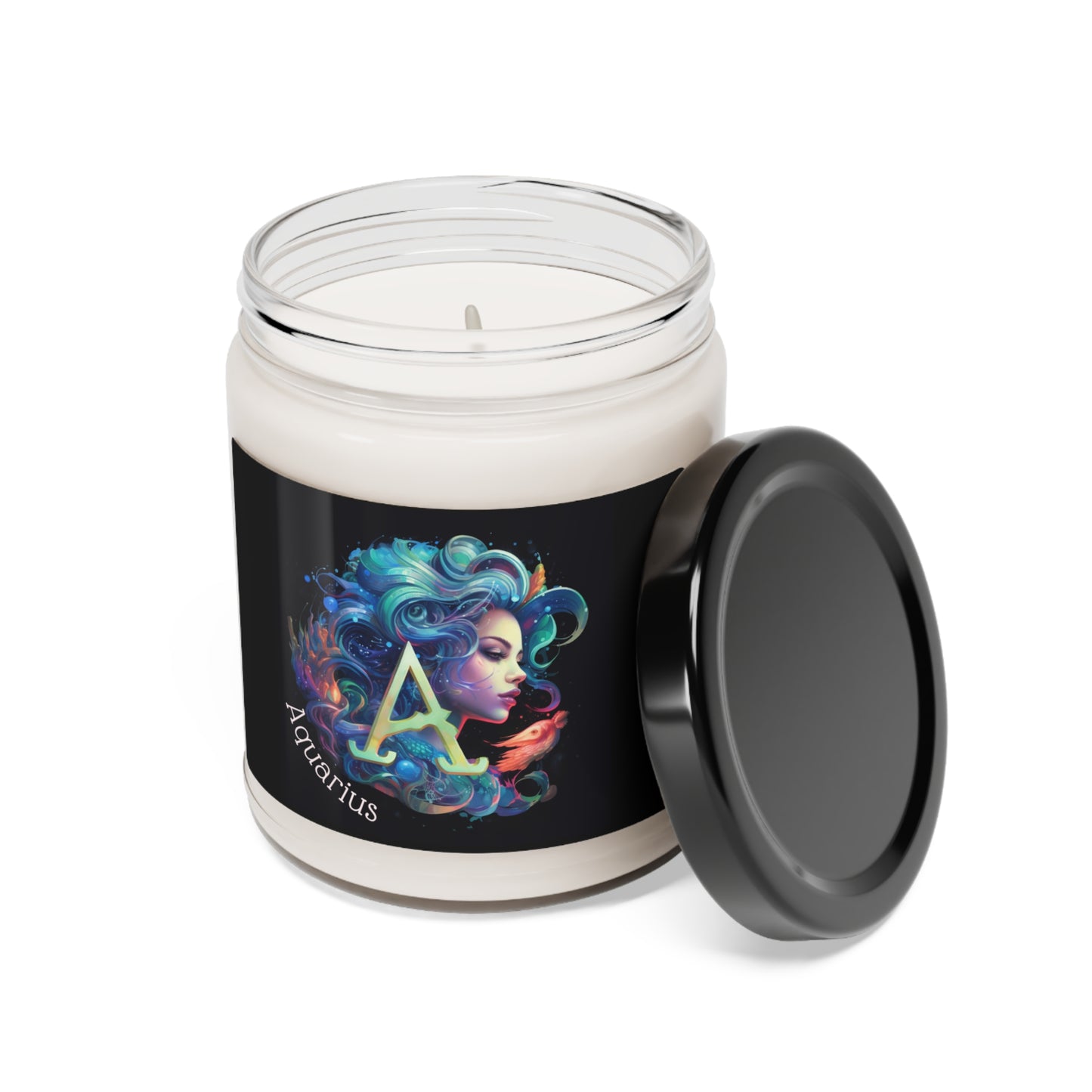 Astrology Aquarius Custom Scented Soy Candle, 9oz 1