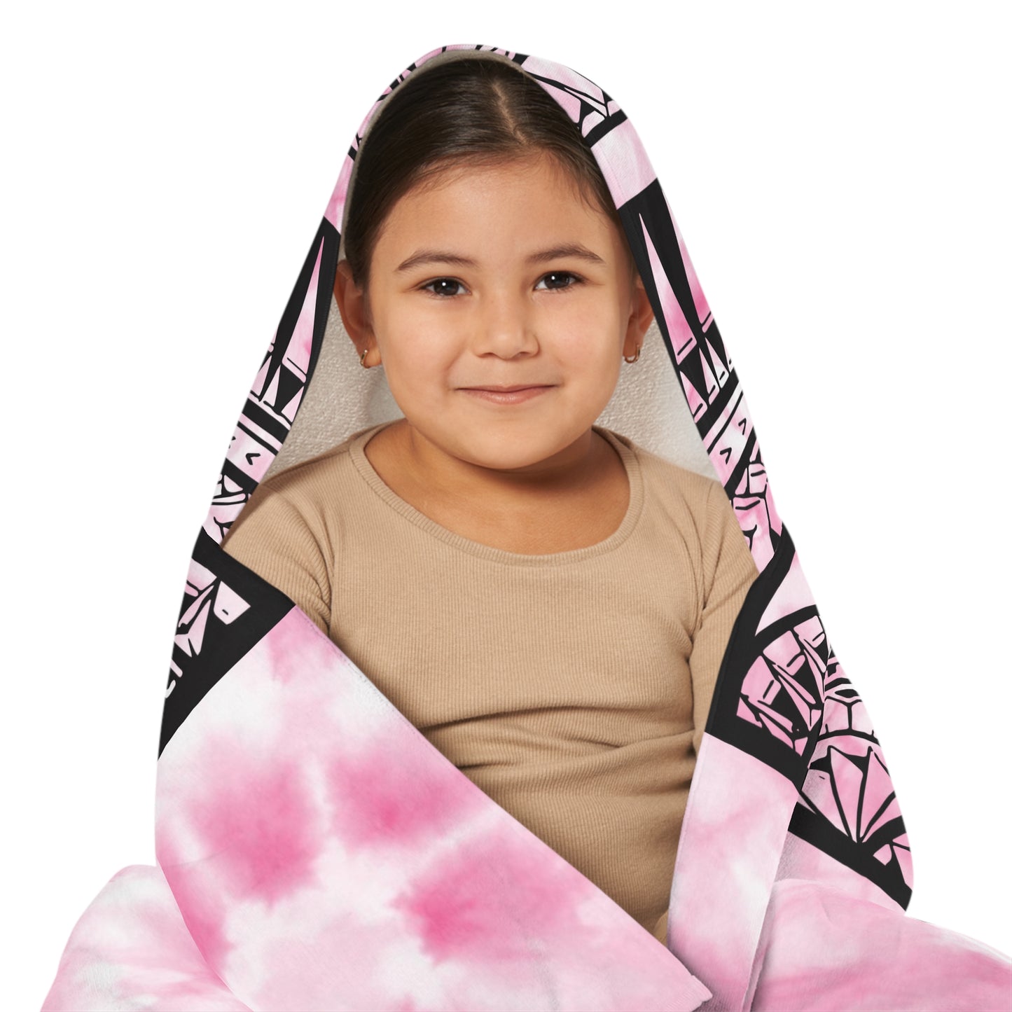 Girl Polynesian Tribal Youth Hooded Towel 1