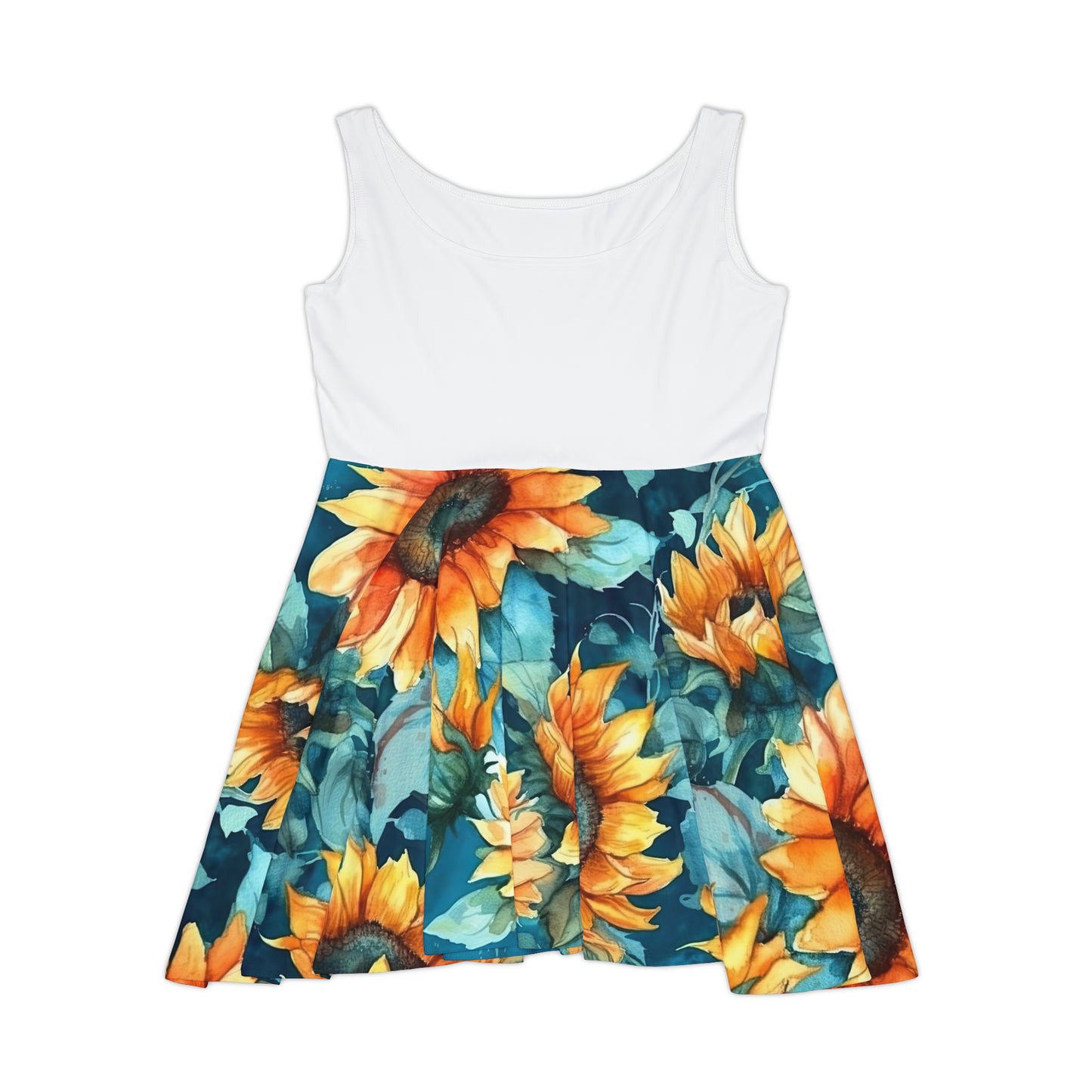 Women's Custom Sunflower Skater Dress