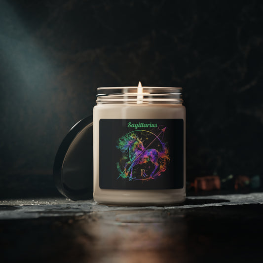 Astrology Sagittarius Custom Scented Soy Candle, 9oz 1