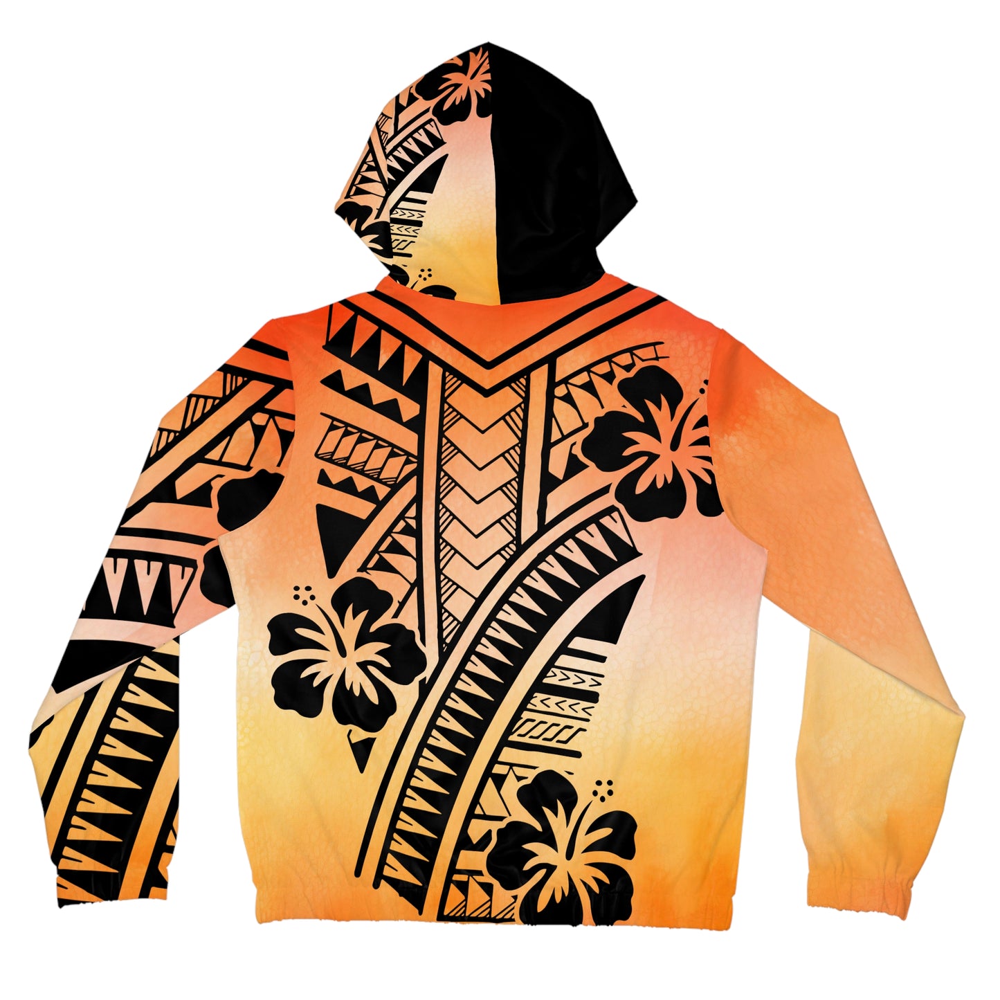 Polynesian Tribal Women’s Full-Zip Hoodie orange dye 1Up! Everyday