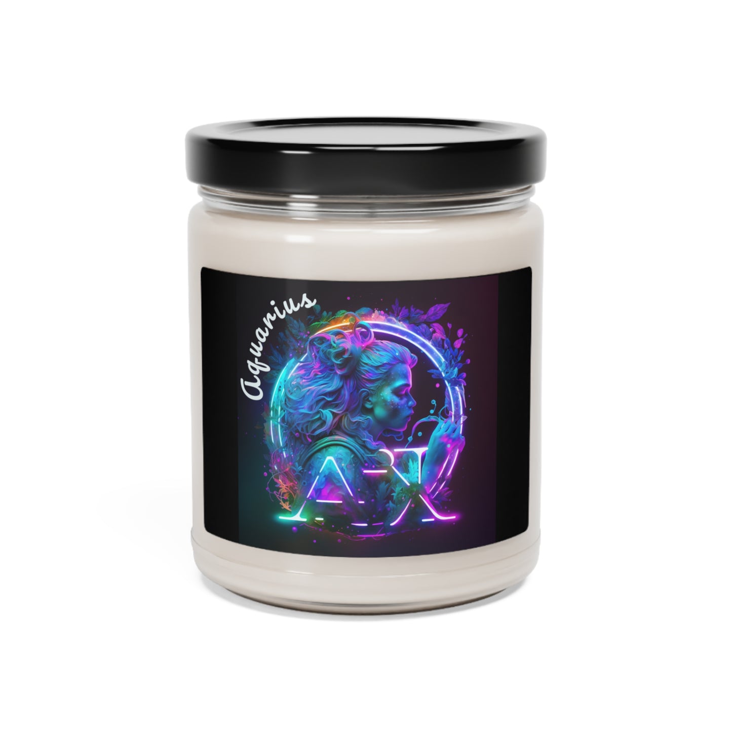 Astrology Aquarius Custom Scented Soy Candle, 9oz 2