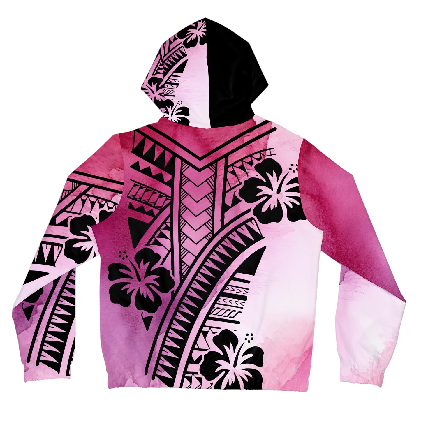 Polynesian Tribal Women’s Full-Zip Hoodie pink dye 1Up! Everyday