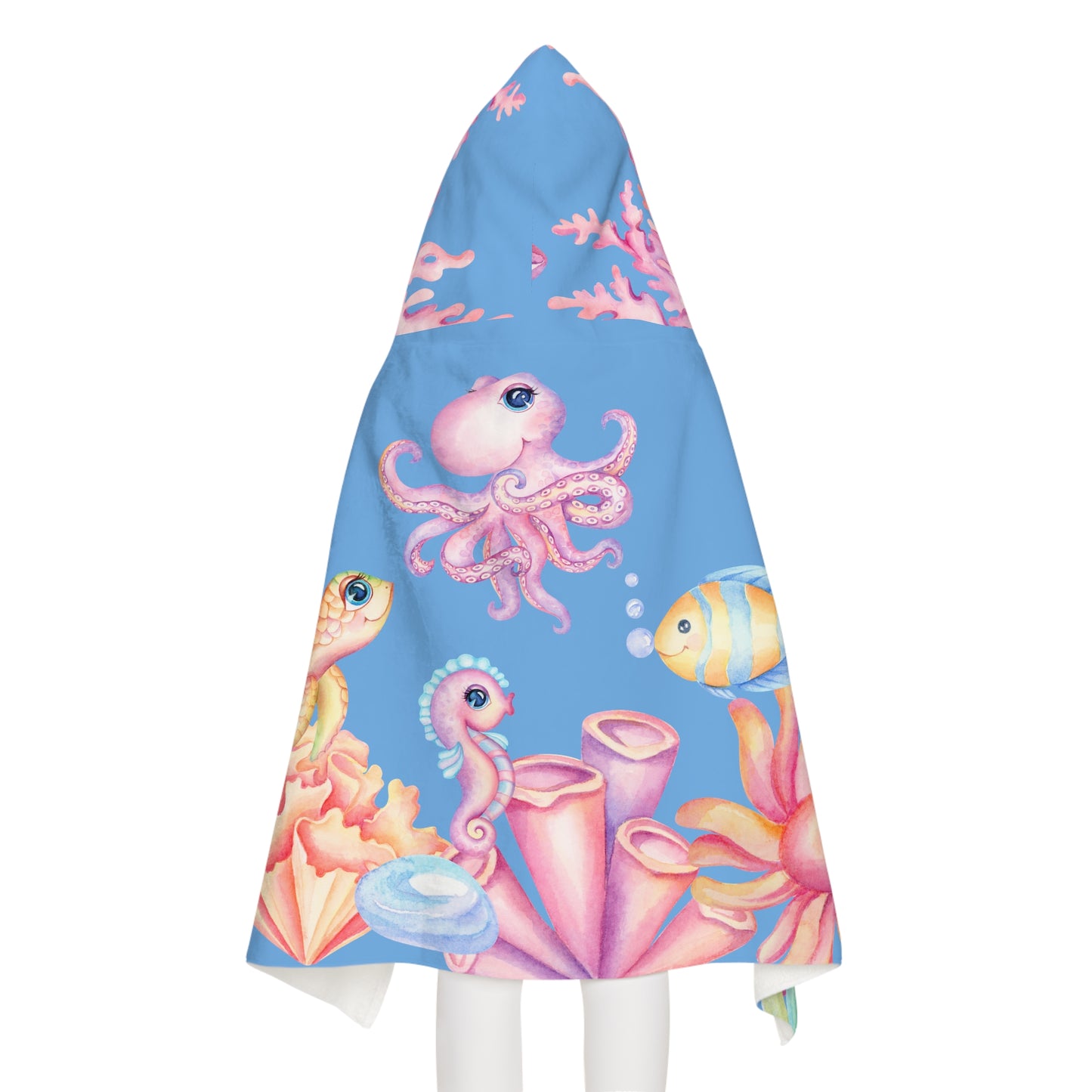 Custom under the sea Youth Hooded Towel