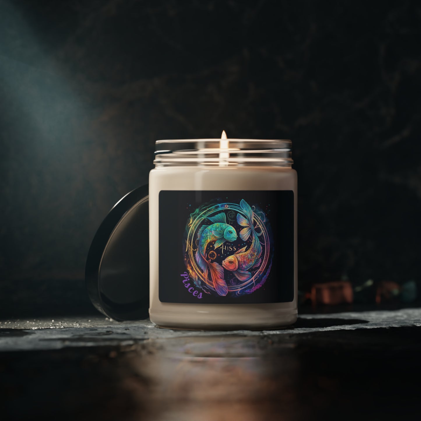 Astrology Pisces Custom Scented Soy Candle, 9oz 1