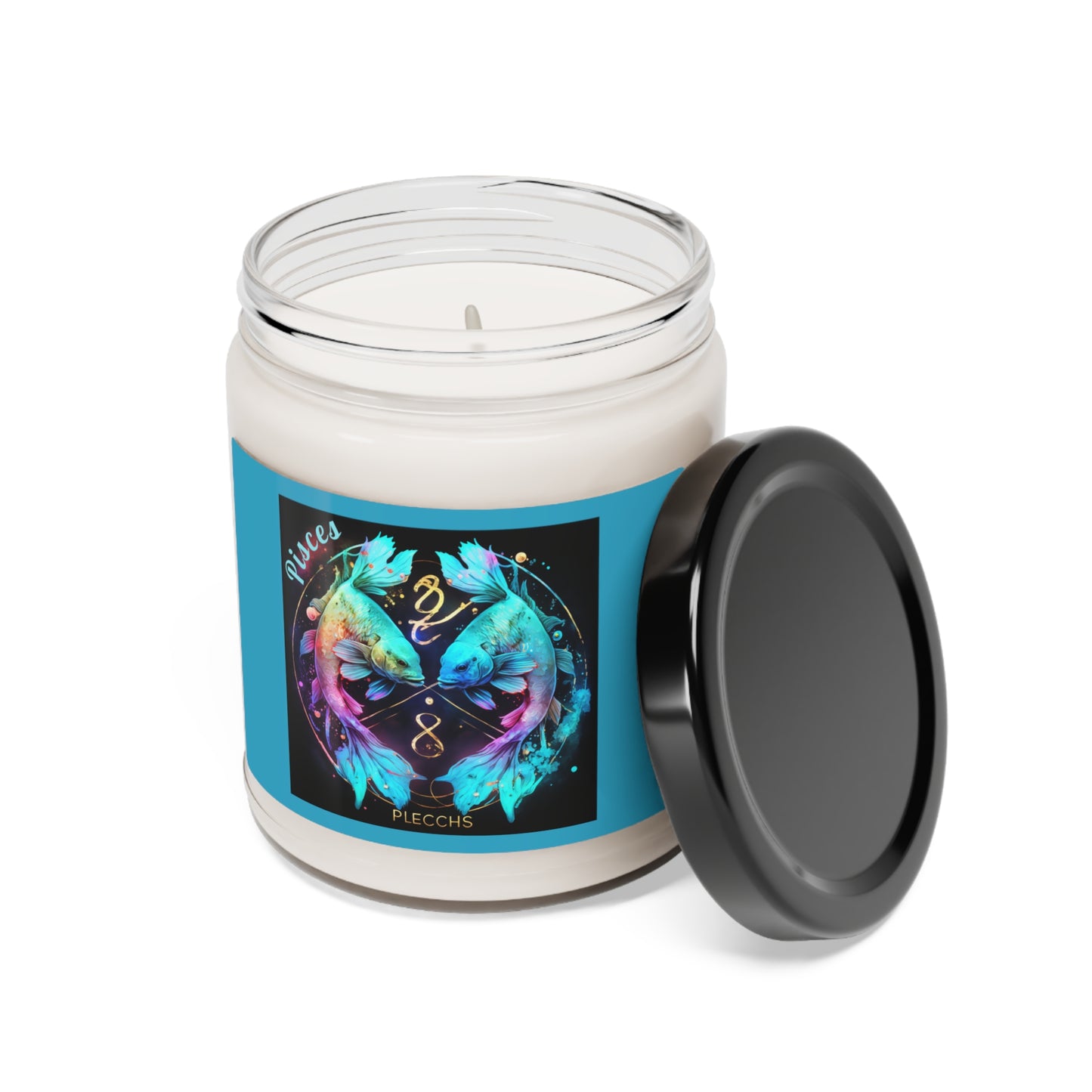 Astrology Pisces Custom Scented Soy Candle, 9oz 2