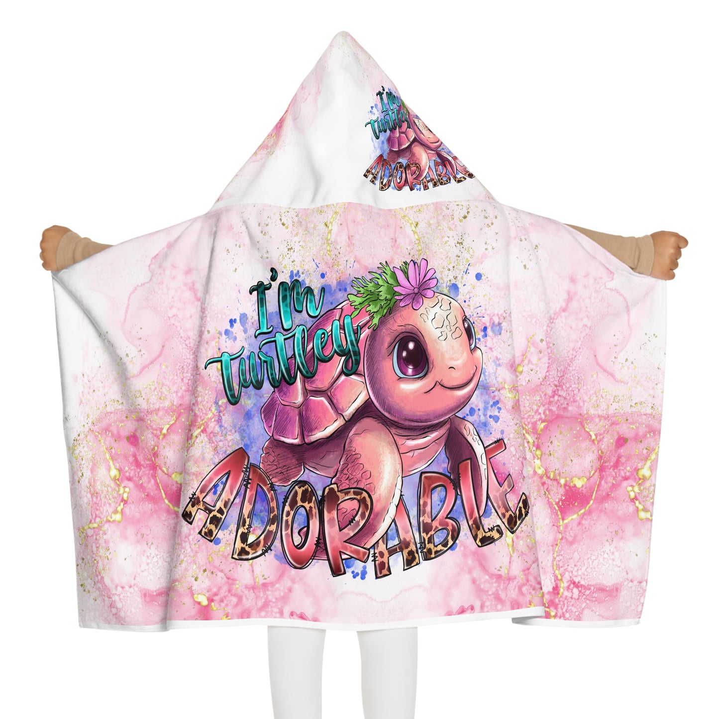 Girl's Turtle Youth Hooded Towel 1