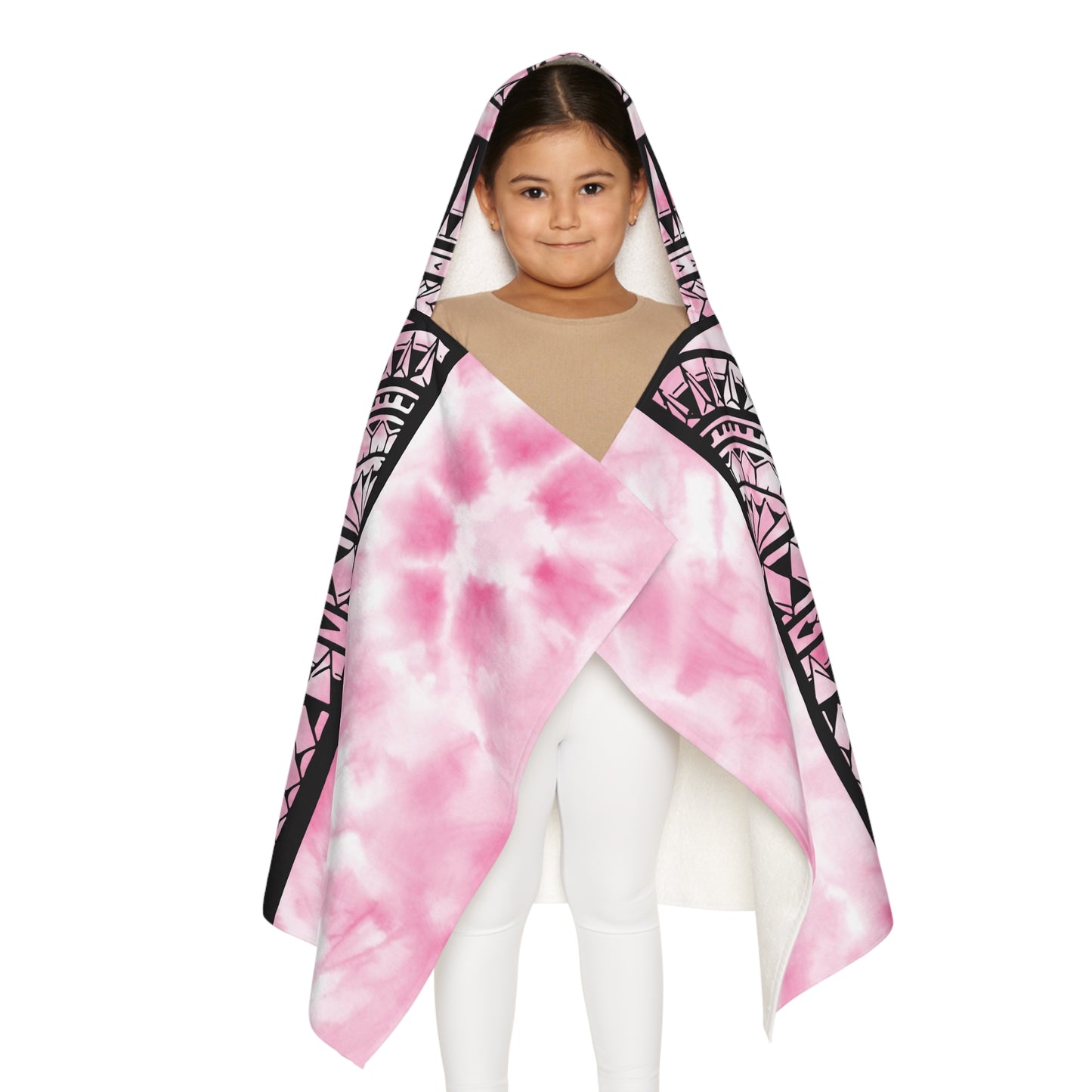 Girl Polynesian Tribal Youth Hooded Towel 1