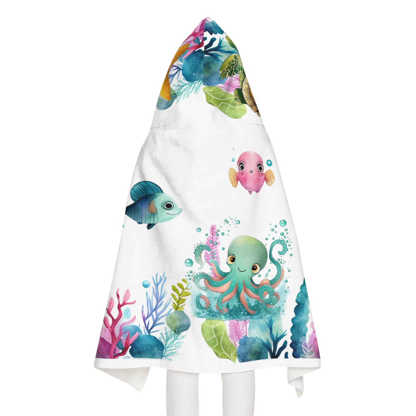 Custom Kids Under The Sea Youth Hooded Towel