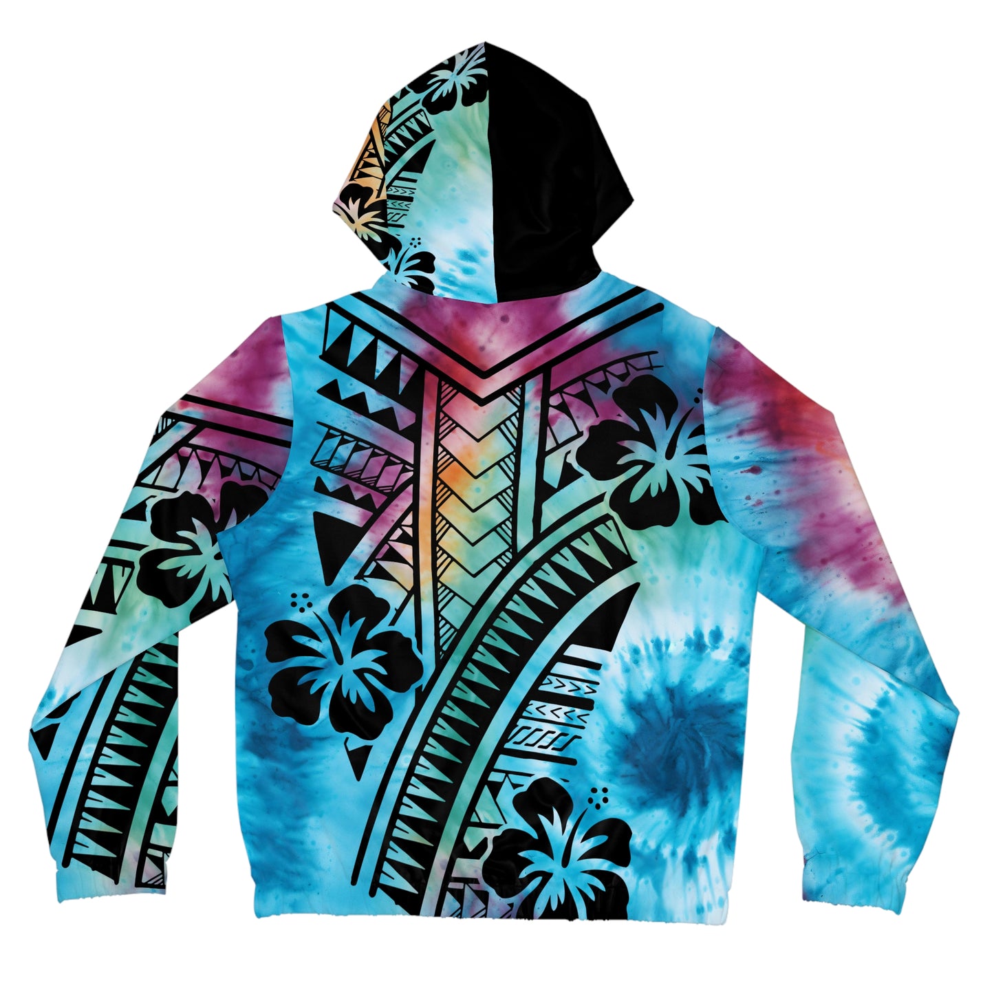 Polynesian Tribal Women’s Full-Zip Hoodie blue dye 1Up! Everyday