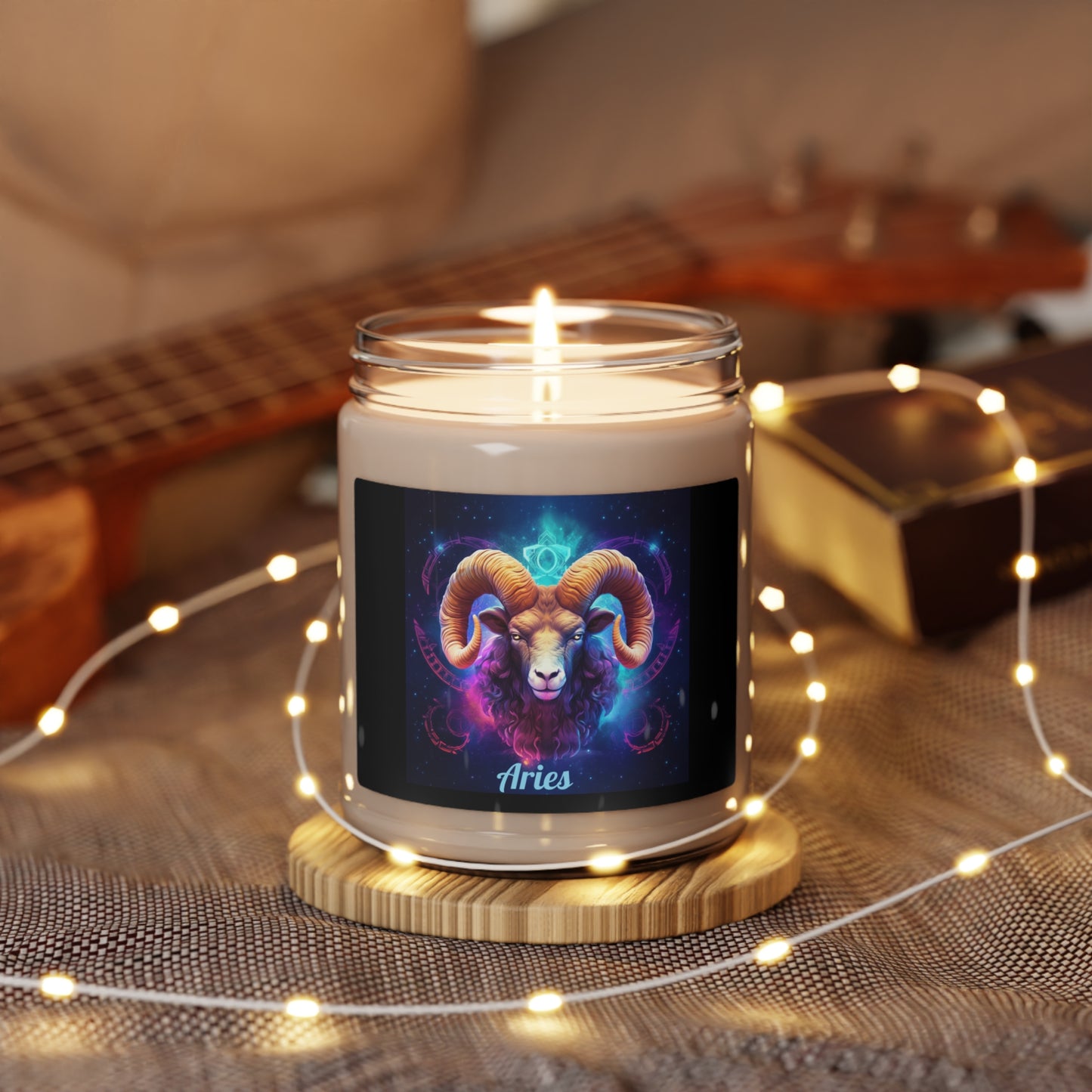 Astrology Aries Custom Scented Soy Candle, 9oz 1