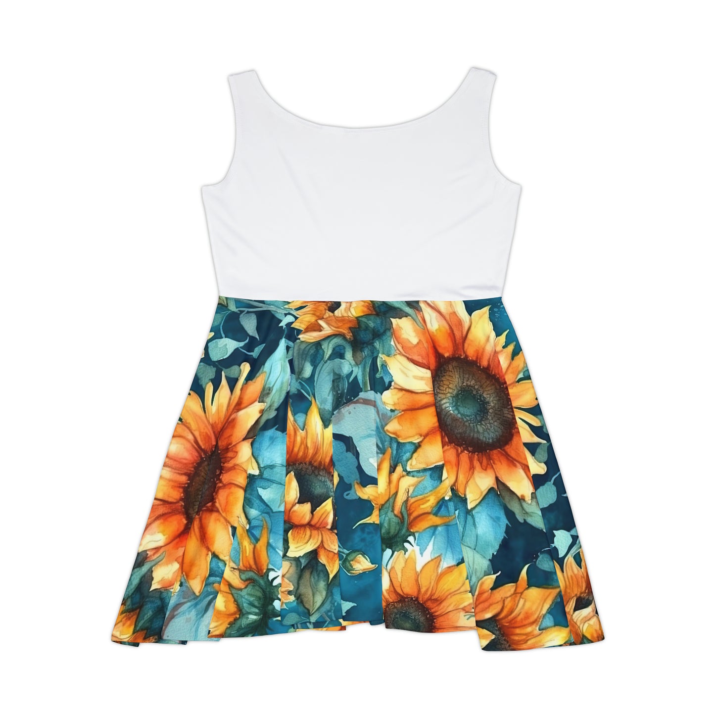 Women's Custom Sunflower Skater Dress