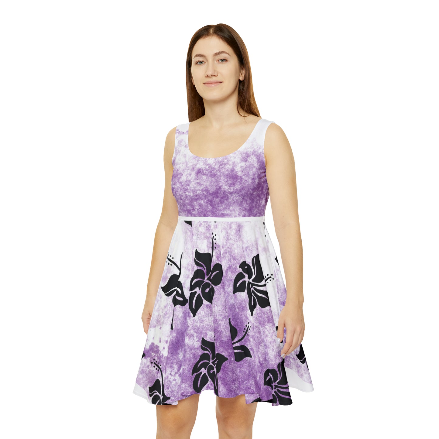 Women's Custom Polynesian Flower Skater Dress