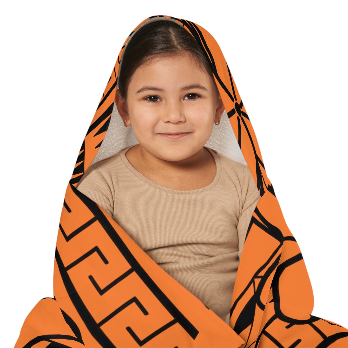 Polynesian Flower Youth Hooded Towel