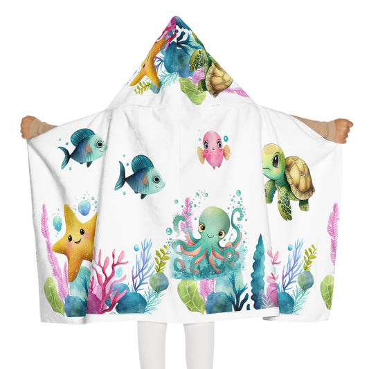 Custom Kids Under The Sea Youth Hooded Towel