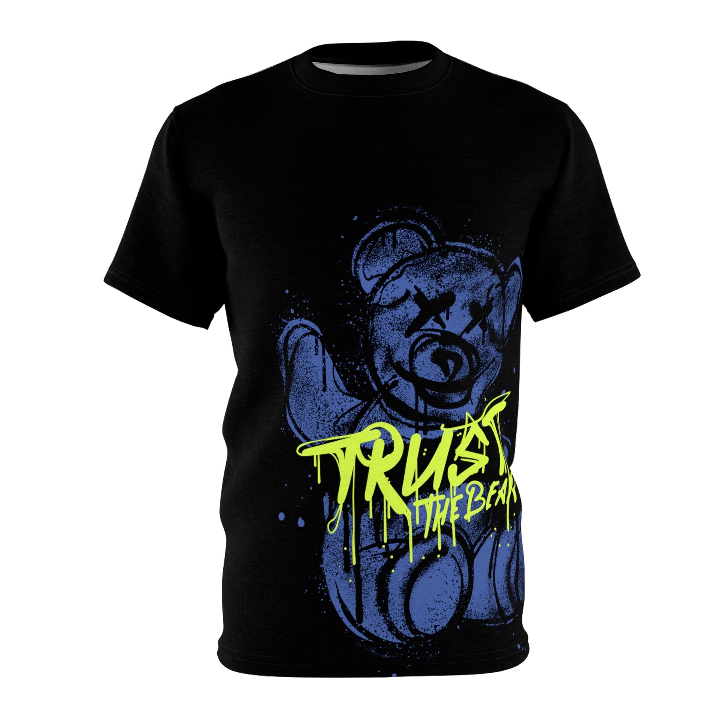 Custom Bearurban Trust the Bear Unisex Cut & Sew Tee  Tedddy Bear Streetwear 1 black