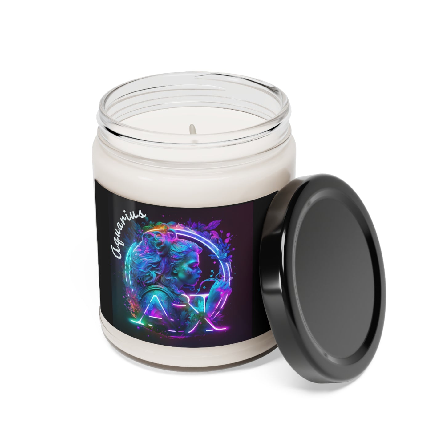 Astrology Aquarius Custom Scented Soy Candle, 9oz 2